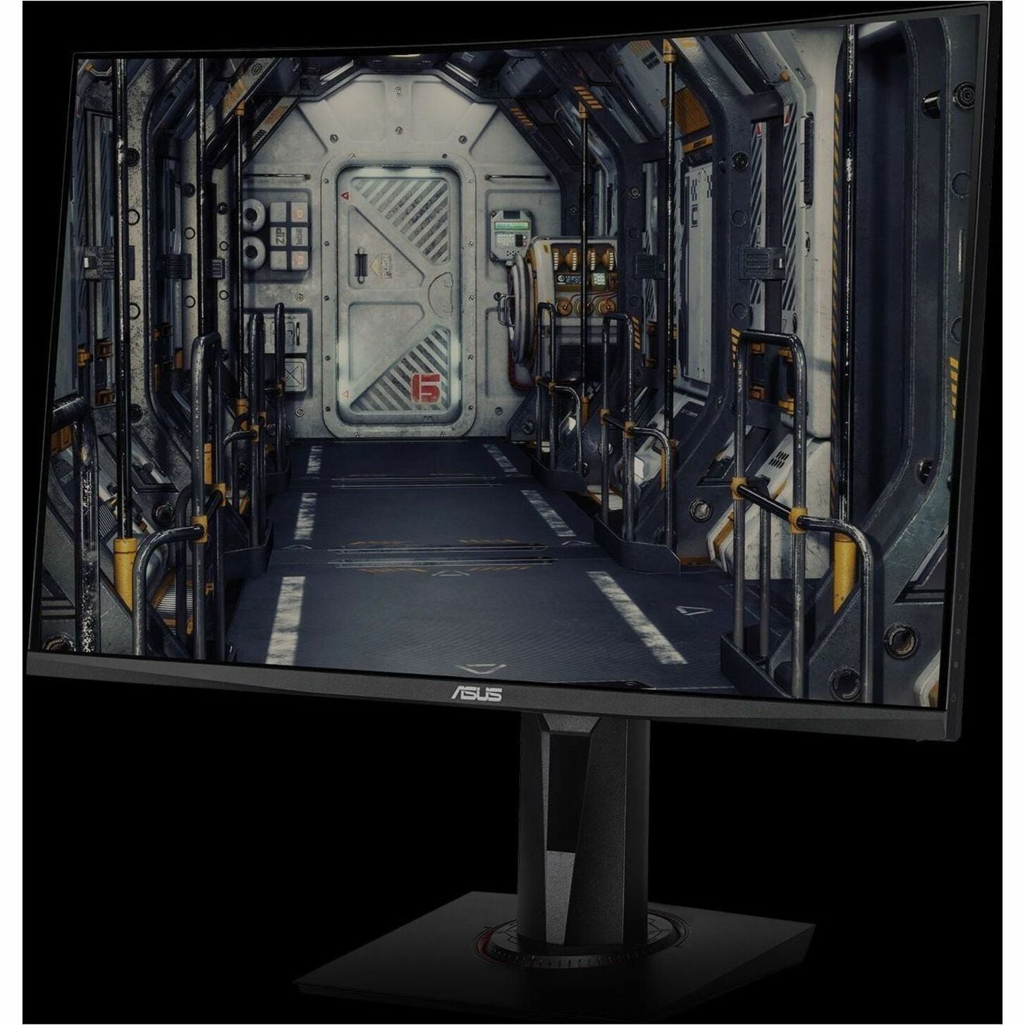 ASUS TUF Gaming 27 inch Full HD 240Hz AMD FreeSync Premium (Adaptive Sync) 1ms ELMB SYNC Built-in Speakers Curved Gaming Computer Monitor with Swivel & Tilt Stand VG27VQMY