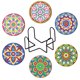 thumbnail image 2 of Cuadros Decorativos Juego de posavasos de 6 uds juego de posavasos de madera DIY acrílico para cualquier tipo de mesa regalo perfecto Wdftyju  embutido en tela, 2 of 4