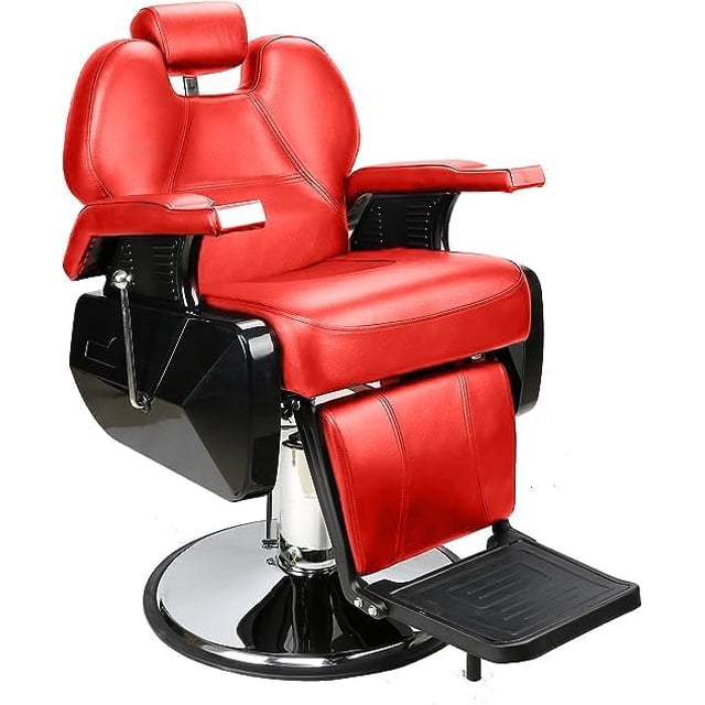 Sillón de Barbero Bluelander Diseño Europeo Rojo