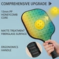 thumbnail image 4 of Pickleball Paddles Set Of 1, Fiberglass Surface, Vibrant Rainbow Print, 1 Paddle, 2 Balls & Bag, 4 of 5
