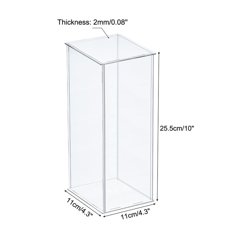 Acrylic Display Case Plastic Box Cube Storage Box Transparent