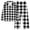 A-White, variant on Yuyuzo Pajama Sets for Women Long Sleeve Button down Shirts Baggy Pants 2 Piece Plaid Loungewear