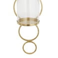 thumbnail image 5 of CosmoLiving by Cosmopolitan Gold Metal Geometric Stacked Circle Wall Sconce with Glass Holder, 5 of 12