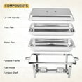 thumbnail image 4 of Chafing Dishes 2 Pack, 8 Qt Stainless Steel Buffet Warmers Set with Lid for Catering & Parties, 4 of 8