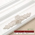 thumbnail image 4 of Paquete de 12 pomos decorativos para armario con placa, color marfil floral, pomos para puerta de armario, tiradores de cajón blanco marfil, 4 of 5