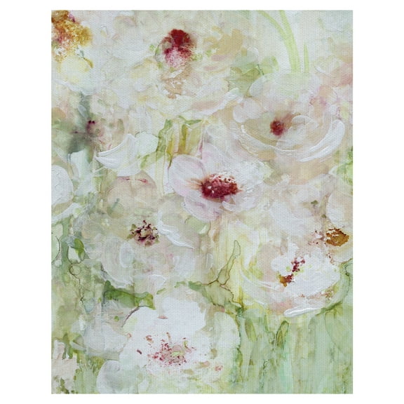 Masterpiece Art Gallery Jardin Blacn White Flowers Crop I by Carol Robinson Canvas Art Print 22" x 28"