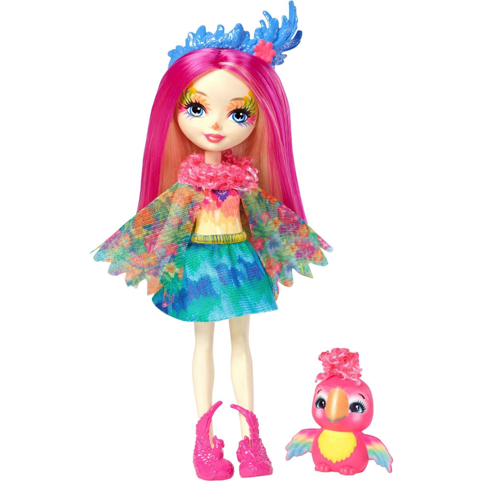 Hard to Find Doll BRAND NEW New Details about   Enchantimals Peeki Parrot with Pet Sheeny 
