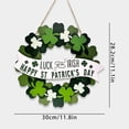 thumbnail image 3 of Nilvkv 1PC/11.8" St.Patrick's Day Shamrocks Hanging Sign, Wall Decor Door Hanging Wreaths for Indoor Outdoor Home Decor, St Patricks Day Decorations, 3 of 6