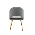 thumbnail image 5 of Porthos Home Batia Armless Dining Chairs With Elegant Velvet Upholstery, Tapered Gold Metal Legs And Ergonomic Rounded Back (Suitable For Dining Rooms And Kitchens Of All Sizes), 5 of 7