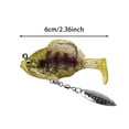 thumbnail image 2 of Outdor Tail Swimbaits Rigged Soft With & 3D Eyes Weedless Hidden Hook For Trout Freshwater Saltwater Gear, 2 of 5