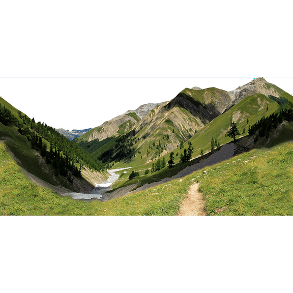 H13108 Swiss Alps Tree Line Seamless Tile