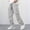 Gray, variant on BRGZLK Men's Casual Cargo Pants Solid Color Button Workout Joggers Stretch Sweatpants Hiking Drawstring Tactical Pants with Multi Pockets