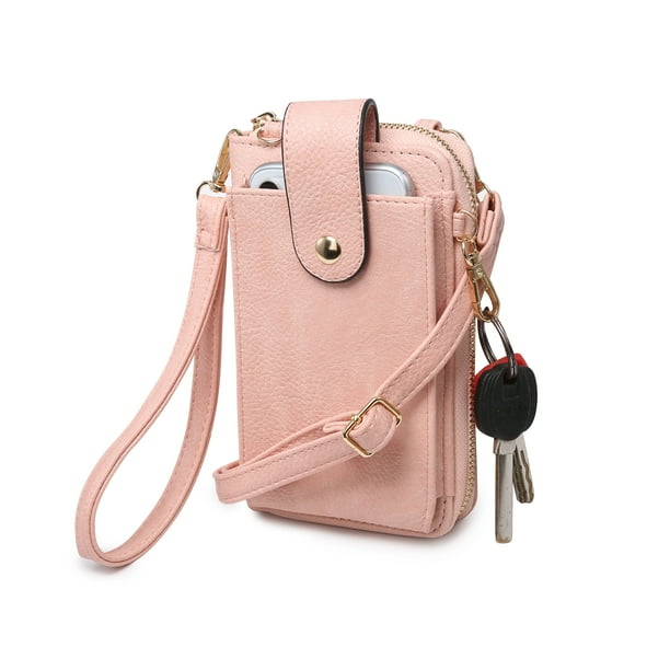 Poppy Faux Leather Womens Crossbody Shoulder Bag Cell Phone Purse