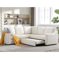 thumbnail image 5 of Tabaray 81.5'' Modular Sectional Sleeper Sofa with Pull Out Bed, L Shaped Sofa Pull Out Sofa Bed Couch, Convertible Sectional Couches Sofa Corner for Living Room Furniture Set, Chenille 5 Seat, 5 of 9