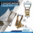 thumbnail image 4 of Mega Cargo Control 2" Ratchet Tent Strap with Loop End - Event and Canopy Tie Downs, 10 FEET - 3,333 Lbs Working Load Limit, 4 of 4
