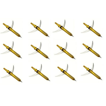 12pcs Archery Arrowheads Hunting Broadheads 100 Grain Mechanical 2 Blades Archery Compound Bow Hunting Arrow Tips