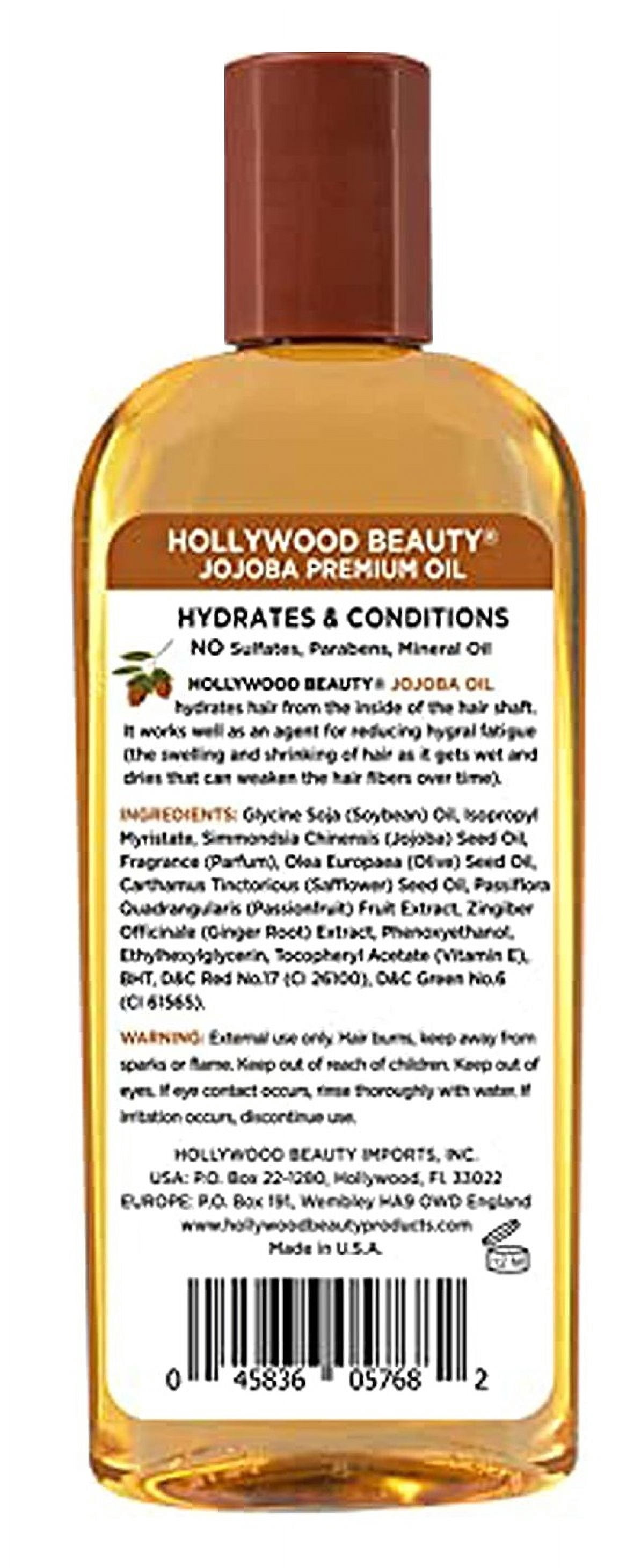 Hollywood Beauty Jojoba Premium Oil 8oz (Pack of 3)