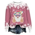 thumbnail image 7 of Towmus Christmas Sweatshirts for Women Plus Size Christmas Graphic Crewneck Sweatshirt Casual Snowflake Pullover Tops, 7 of 7