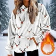 thumbnail image 2 of Enjoytime Fall Sweatshirts for Women Christmas Printed Long Sleeve Pullover Tops Casual Warm Cute Hoodies Winter Clothes 2025 White XXL, 2 of 6