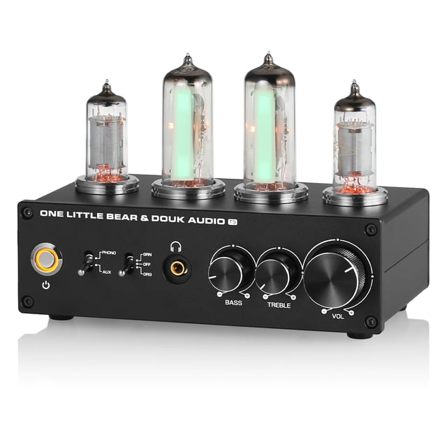 Tocadiscos estéreo Douk Audio T9 con preamplificador Phono Vacuum