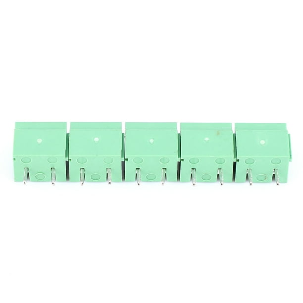 Bloque De Terminales 50 Piezas Cableado De Tornillo De Montaje En PCB De 2 Pines Y 5 Mm De Paso