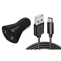 30W Fast Car Charger for iPhone 16/Pro/Max/Plus - 2-Port USB 6ft Cable Type-C Quick Charge DC Socket for iPhone 16/Pro/Max/Plus