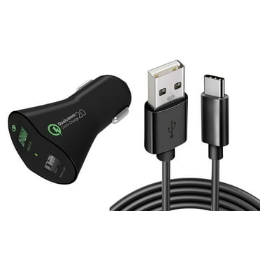 30W Fast Car Charger for iPhone 16/Pro/Max/Plus - 2-Port USB 6ft Cable Type-C Quick Charge DC Socket for iPhone 16/Pro/Max/Plus