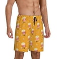 thumbnail image 2 of Kdxio Cute Popcorn Print Mens Sleep Shorts Bottoms Soft Comfy Pajama Wear Pants with Drawstring Pockets, 2 of 7