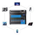 thumbnail image 2 of Fichiouy 8 Channel Studio Audio Mixer Bluetooth USB AUX XLR DJ Live Sound Mixing Console, 2 of 13