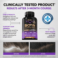 thumbnail image 4 of Biotin, Collagen, Hyaluronic Acid & Keratin - Hair Growth Support - 60 Caps NUTRAHARMONY, 4 of 11