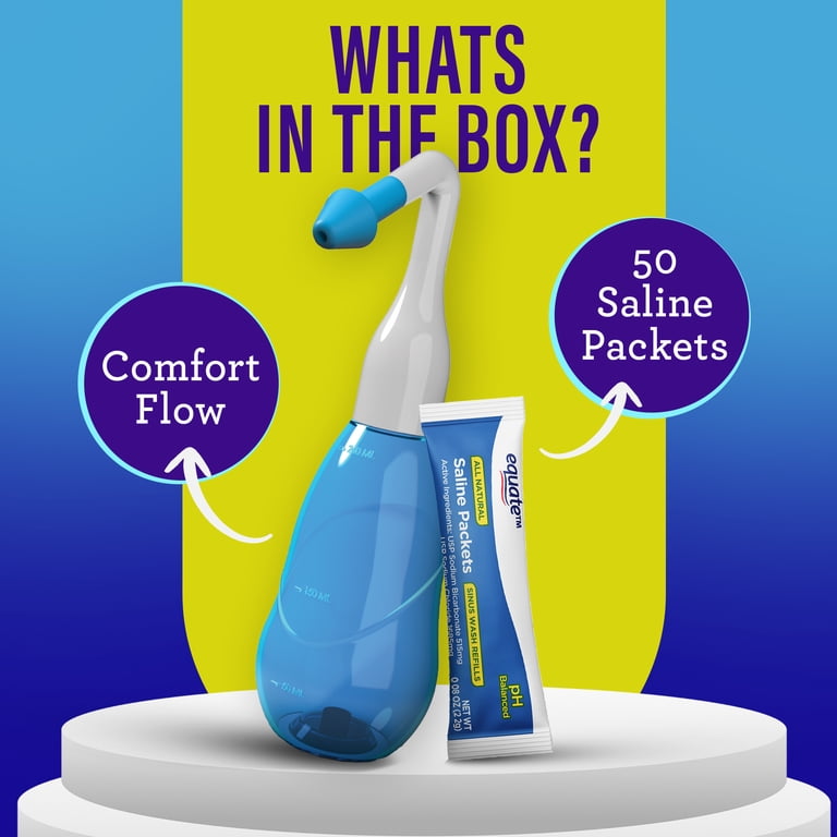 Saline Nasal Wash System with 50 Packets photo 2