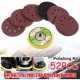 thumbnail image 4 of Juego de 52 discos de lijado redondos de grano 240 de 125 mm, 60, 80120180, papel de lija seco abrasivo + almohadilla de respaldo para herramientas de pulido, 4 of 4