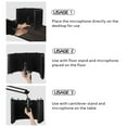 thumbnail image 4 of 3 Panel 5 Panel Recording Microphone Isolation, Portable Isolation Microphone Soundproof Plate for Studio Recording and Voiceovers, 4 of 7