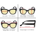 thumbnail image 4 of Eyekepper 4 Pack Oversized Blue Light Filter Glasses Women Computer Reading Glasses Yellow Tinted +0.50, 4 of 6