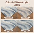 thumbnail image 7 of Design&I 8'x10' Washable Area Rug Dusty Blue Gray Flowing Brushwork Contemporary Abstract Design for King Size Bedroom, Under Bed, Sleek Flatweave Pet Friendly, 7 of 7