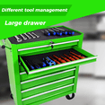 thumbnail image 2 of Rolling Tool Chest with 7 Drawer,Multifunctional Tool Box with Wheels, Mechanic Tool Storage Cabinet for Garage,Warehouse,Workshop,Green, 2 of 8
