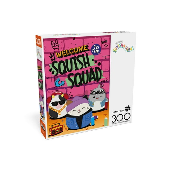 Buffalo Games Squishmallows - Bienvenue dans l'équipe - Puzzle en bois de 300 pièces pour adultes de 14 ans et plus
