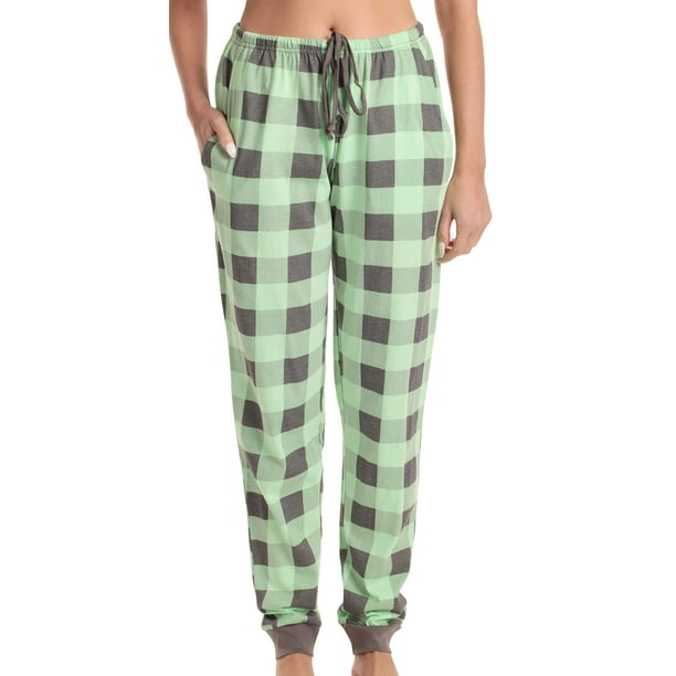 Just Love Women's Cotton Joggers Super Soft Buffalo Plaid