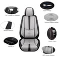 thumbnail image 3 of Car Seat Cover for HONDA ACCORD 2012, Gray and Black Car Seat Covers, Leather 5 Seats Full Set With a Headrest and Lumbar Support Beautify Interior, 4-Door Sedans Only, Pet Car Seat Covers, 3 of 8