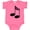 Hot Pink, variant on Inktastic Music Notes for the Music Lover Boys or Girls Baby Bodysuit