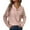 Pink, variant on Ladies' Casual Stand Up Collar Knitted Sweater Solid Color Button Casual Loose Sweater for Fall Winter Easy Wear,Dark Gray,L