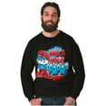 thumbnail image 3 of Airbrushed Smurf Who's Your Papa Men Big & Tall Sweatshirt Brisco Brands 2X, 3 of 5