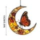 thumbnail image 2 of Luces solares mariposas flores luna decoración jardín, metal resistente, 2 niveles, para terraza, luces solares para exteriores, luces solares decorativas, luces solares de jardín\, 2 of 7