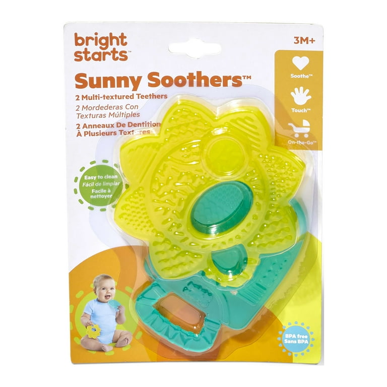 Lays bright サイン 2gether Bright Starts Sunny Soothers 2pk Multi-Textured BPA Free