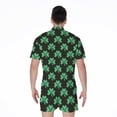 thumbnail image 2 of Pixel Clover St. Patrick'S Day Short Sleeve Men'S Rompers, Irish St. Patrick'S Day Casual Summer Jumpsuits Outfit, 2 of 4