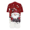 thumbnail image 5 of LEKWK Christmas Pajamas for Women Plus Size Printed Short Sleeve Crewneck Tops and Shorts 2 Piece Lounge Sets Soft Comfy Home Sleepwear Red XL, 5 of 6