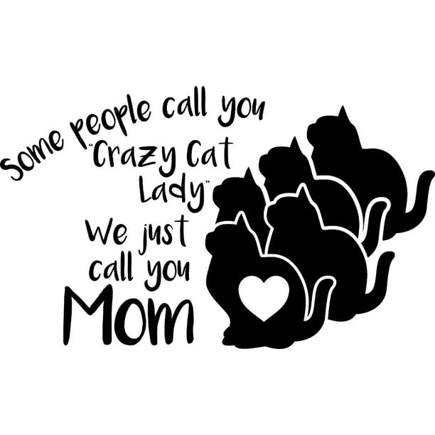 Some People Call You Cat Lady We Just Call You Mom Funny Wall Decals for Walls Peel and Stick wall art murals Black Medium 18 Inch Some People Call You Cat Lady We Just Call You Mom Funny Wall Decals for Walls Peel and Stick wall art murals Black Medium 18 Inch