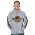thumbnail image 2 of Harley-Davidson™ Men's Bar &amp; Shield Logo Pullover Hooded Sweatshirt, Gray, 2 of 3