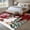 Red,Black, variant on Round Area Rugs Collection 7 Ft, Red Christmas Non-Slip Residential Carpet, Snowman Xmas Truck Balls Tree Indoor Crawling Mats Runner Rugs for Living Room/Dining Room/Bedroom