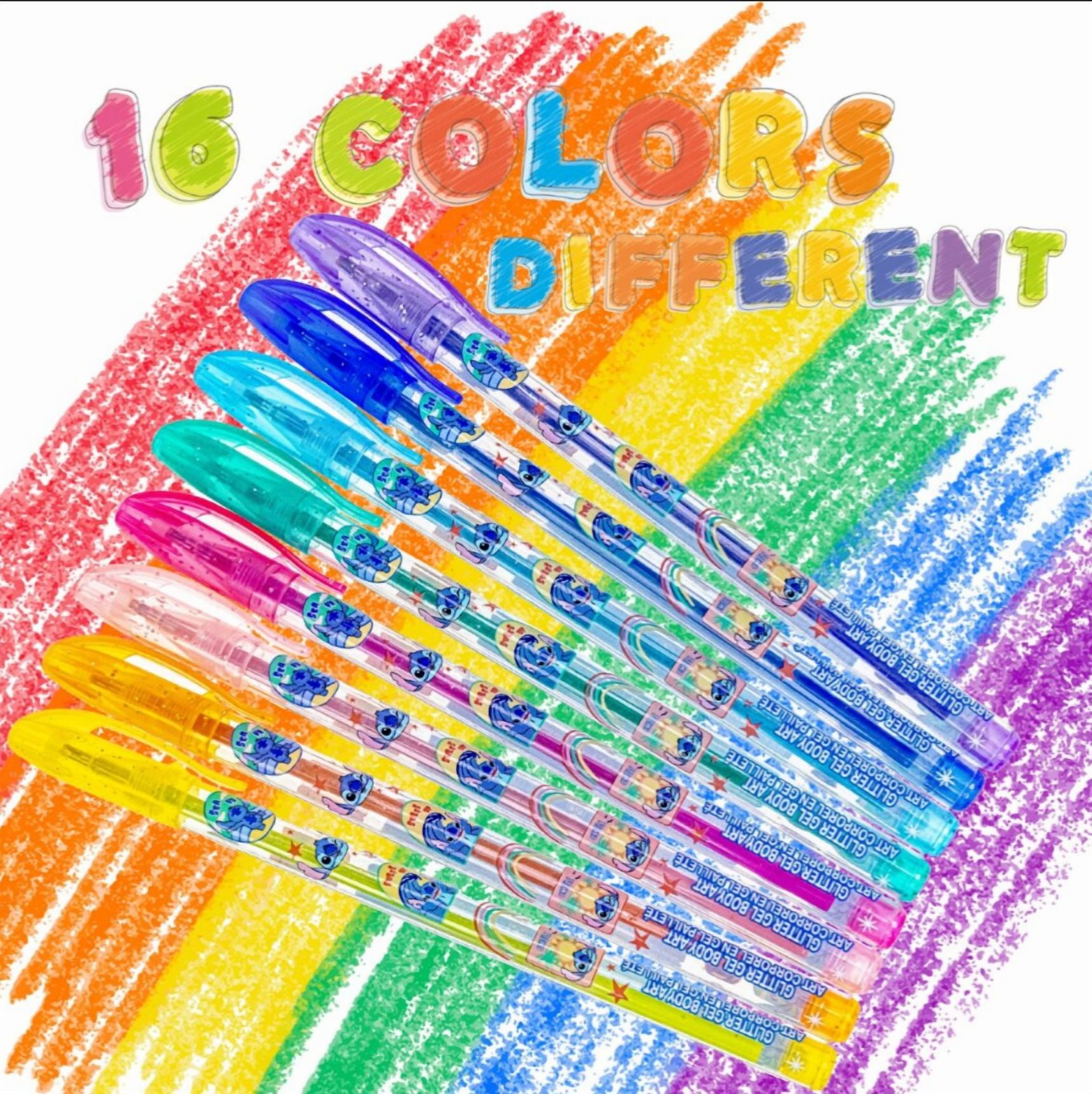 Stitch 8pk Glitter Body Art Set